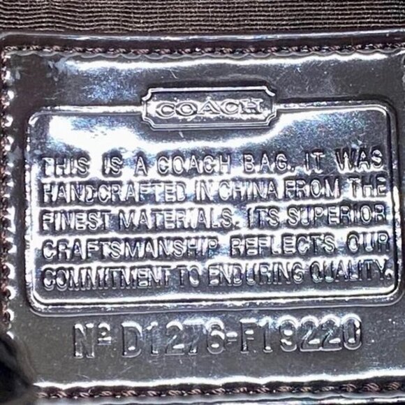 Coach Signature Stripe Crossbody Shoulder Bag F19220 Brown/Tan Classic Jaquard - Picture 14 of 15